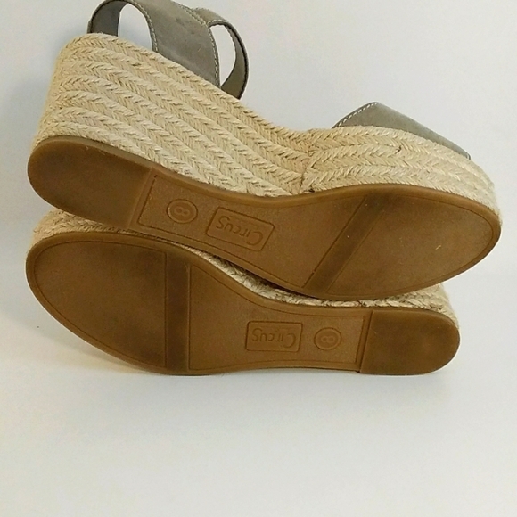 Sam Edelman Circus Gray Suede Delalah Epadrille Wedges Ankle Strap Sandals Sz 8 - Picture 9 of 12